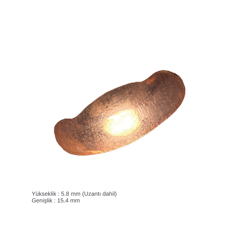 Diş eti altı restorasyonları için üretilmiş, pasif adaptasyon sağlayan üç boyutlu anatomik kavisli, 0.040 mm kalınlığında bakır renkli Golddent GD5 küçük boy (S) sectional matriks bandı.