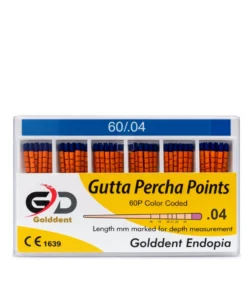 Golddent Gutta Percha Points .04 Taper serisi, modern döner (rotary) eğe sistemleri ile şekillendirilmiş kök kanallarına mükemmel uyum sağlamak için özel açılı olarak üretilmiştir. Biyouyumlu ve yüksek radyopasiteye sahip bu konlar, milimetrik uzunluk işaretleri sayesinde çalışma boyunu hassas bir şekilde kontrol etmenize yardımcı olur. Esnek yapısı ile kavisli kanallarda dahi apikalden koronale sızdırmaz bir tıkaç oluşturarak tedavinin başarısını artırır