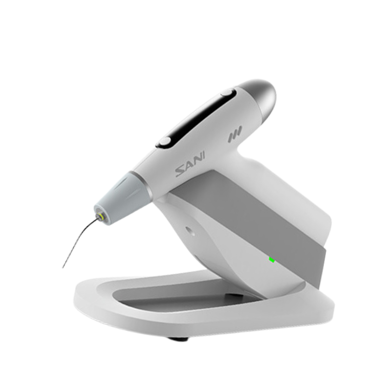 SANI Easy Fill, kanalın 3 boyutlu sızdırmaz dolumu için geliştirilmiş sıcak gutta percha enjeksiyon cihazıdır. 360° dönebilen gümüş iğne uçları ve sızıntı önleyici mekanizması ile hassas dolum sağlar. Gutta percha çubuklarını hızla yumuşatarak akışkan hale getirir.