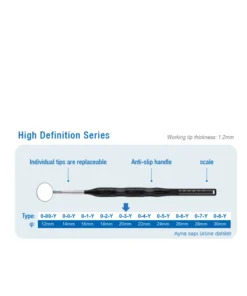 SANI High Definition (HD) Dental Ayna ve Ölçekli Sap 20 mm (O-3-Y)