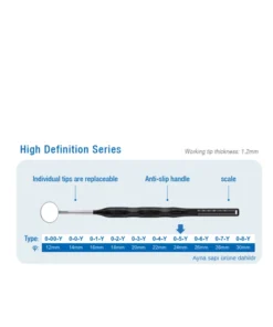 SANI High Definition (HD) Dental Ayna ve Ölçekli Sap 24 mm (O-5-Y)