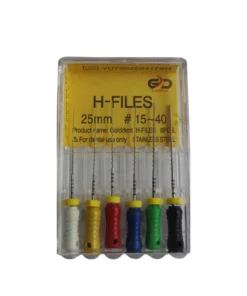 15, 20, 25, 30, 35 ve 40 numaralı eğeleri (beyaz, sarı, kırmızı, mavi, yeşil, siyah) içeren standart genişletme setidir. Dairesel kesitli paslanmaz çelik yapısıyla üstün kesme gücü sunar . Kutu içeriği: 6 adet asorti eğe