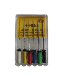 İleri düzey genişletme gerektiren derin kanallarda 45, 50, 55, 60, 70 ve 80 numaralı eğeleri tek kutuda sunar. Dairesel kesit, paslanmaz çelik yapısı ve kaymaz sapı ile büyük konfor sağlar. Kutu içeriği: 6 adet asorti eğe.