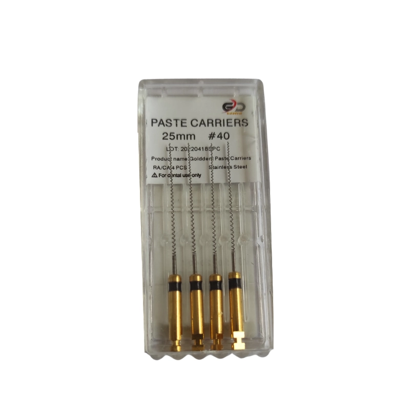 Geniş kök kanal preperasyonlarında kanalın apikal ve kuronal üçlüsünün homojen bir şekilde doldurulması çok önemlidir. Golddent Lentülo (Paste Carrier) No 40, endodontik tedavilerde kanal içerisine pat, sealer (kapatıcı) ve çeşitli kanal dolgu simanlarının güvenle ve hava kabarcığı bırakmadan iletilmesi için tasarlanmıştır