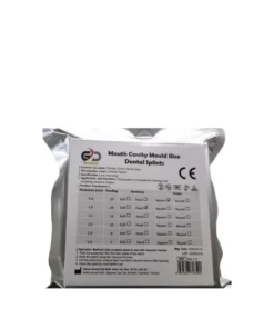 Golddent Dental Splint Sert/Kare 1.0 mm ambalajı . Vakum makinesi ile ağız içi anatomilere kalıplanan, koruyucu splint ve gece plağı yapımına uygun tek kullanımlık materyal.